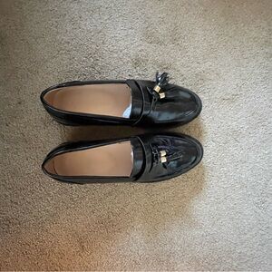 Black Patent Leather Slip-On Loafers